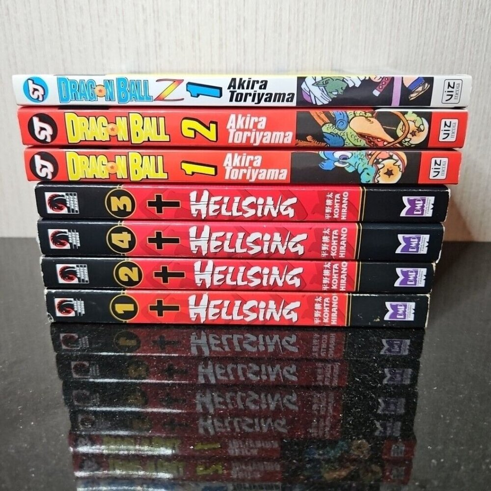 Dragon Ball Z Hellsing Manga Graphic Novel Lot of 7 Mixed English Akira Toriyama